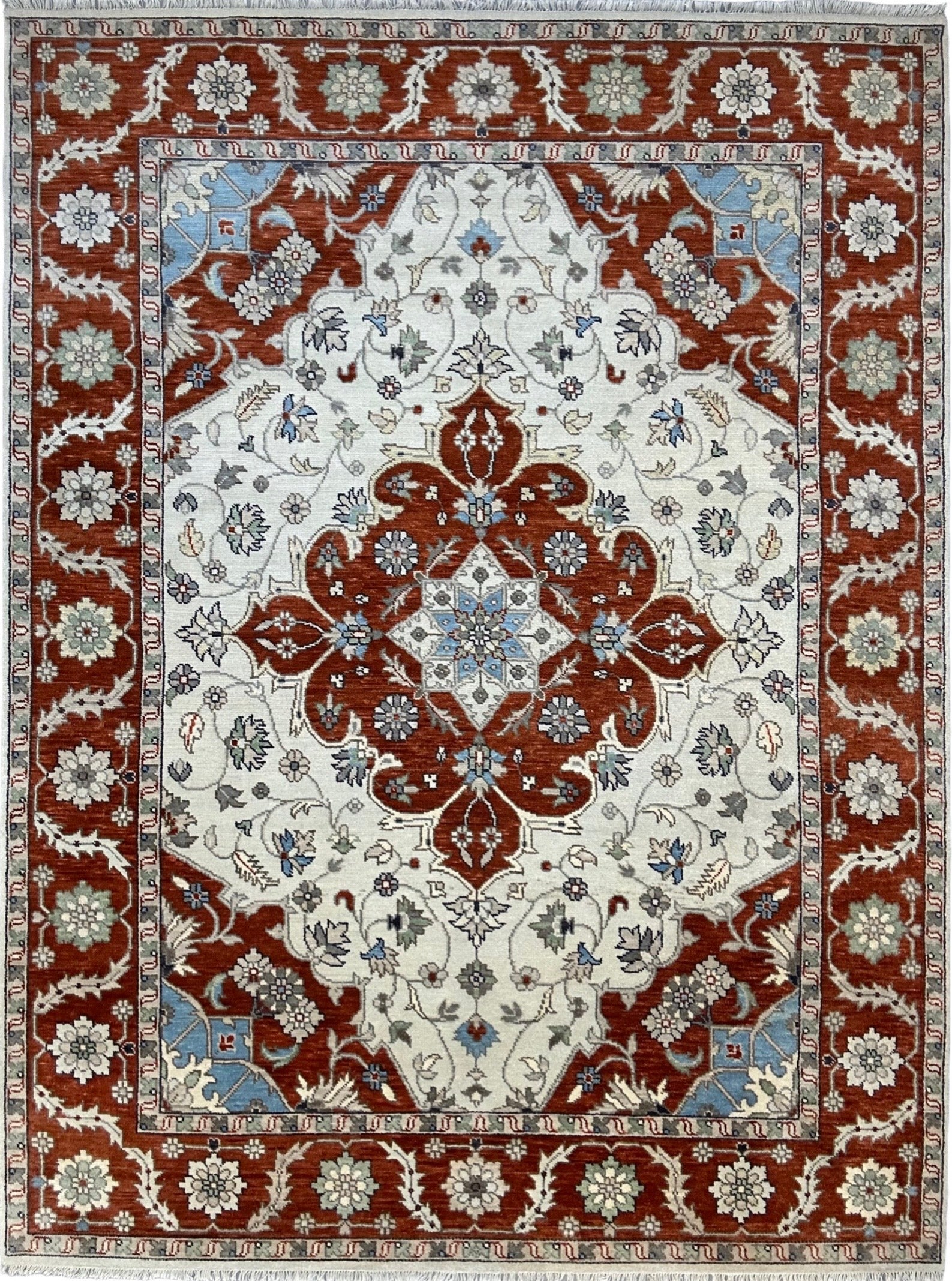 9002 – Bohemian Hand-Knotted Wool Rug