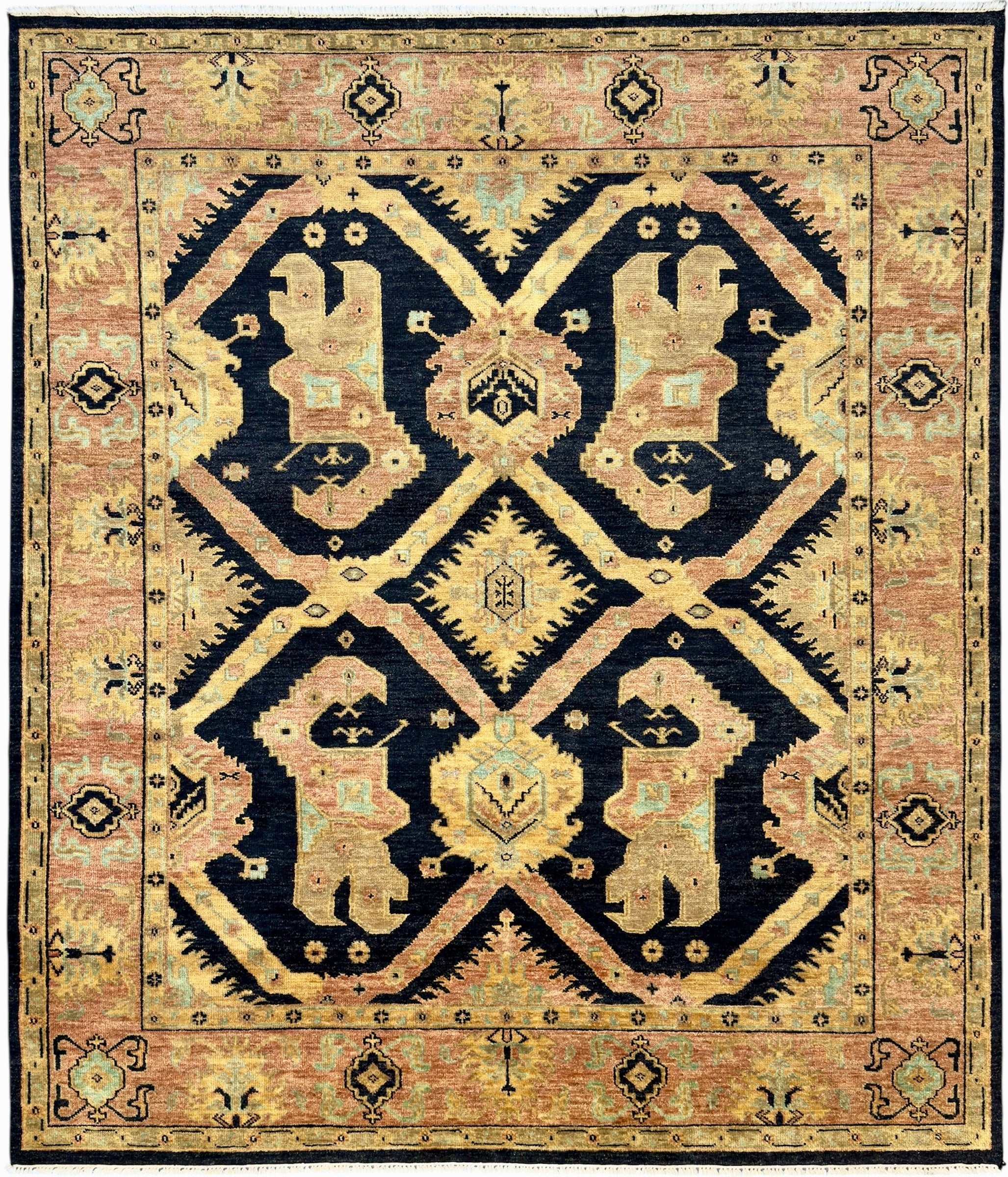 4262 - Hard-Twist Hand-Knotted Wool Rug