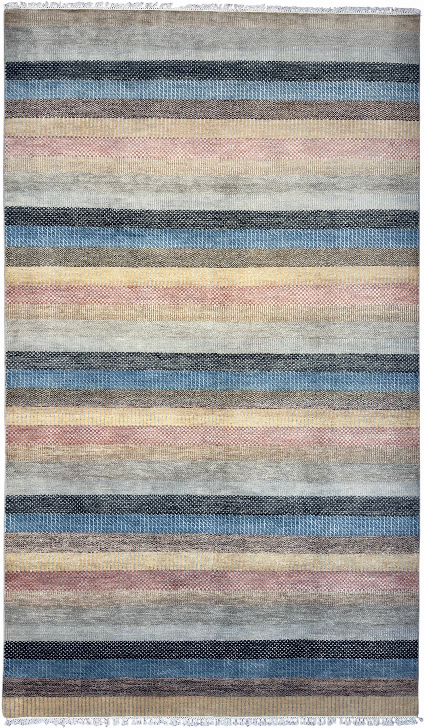 5802 – Hard-Twist Hand-Knotted Wool Rug