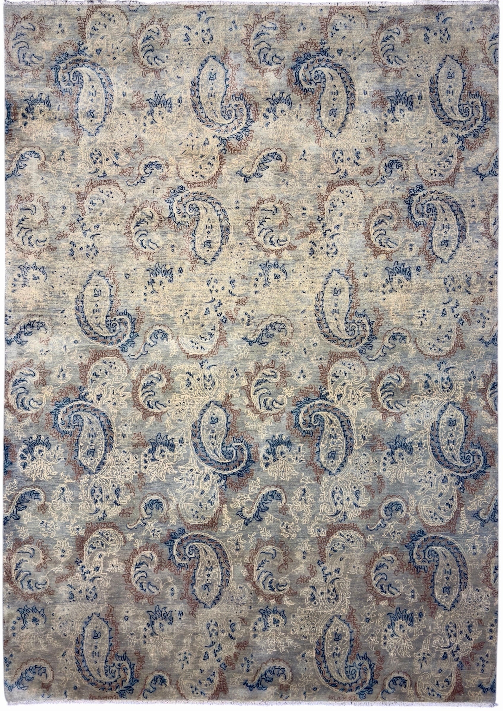 5635 - Designer Hand-Knotted Wool Rug