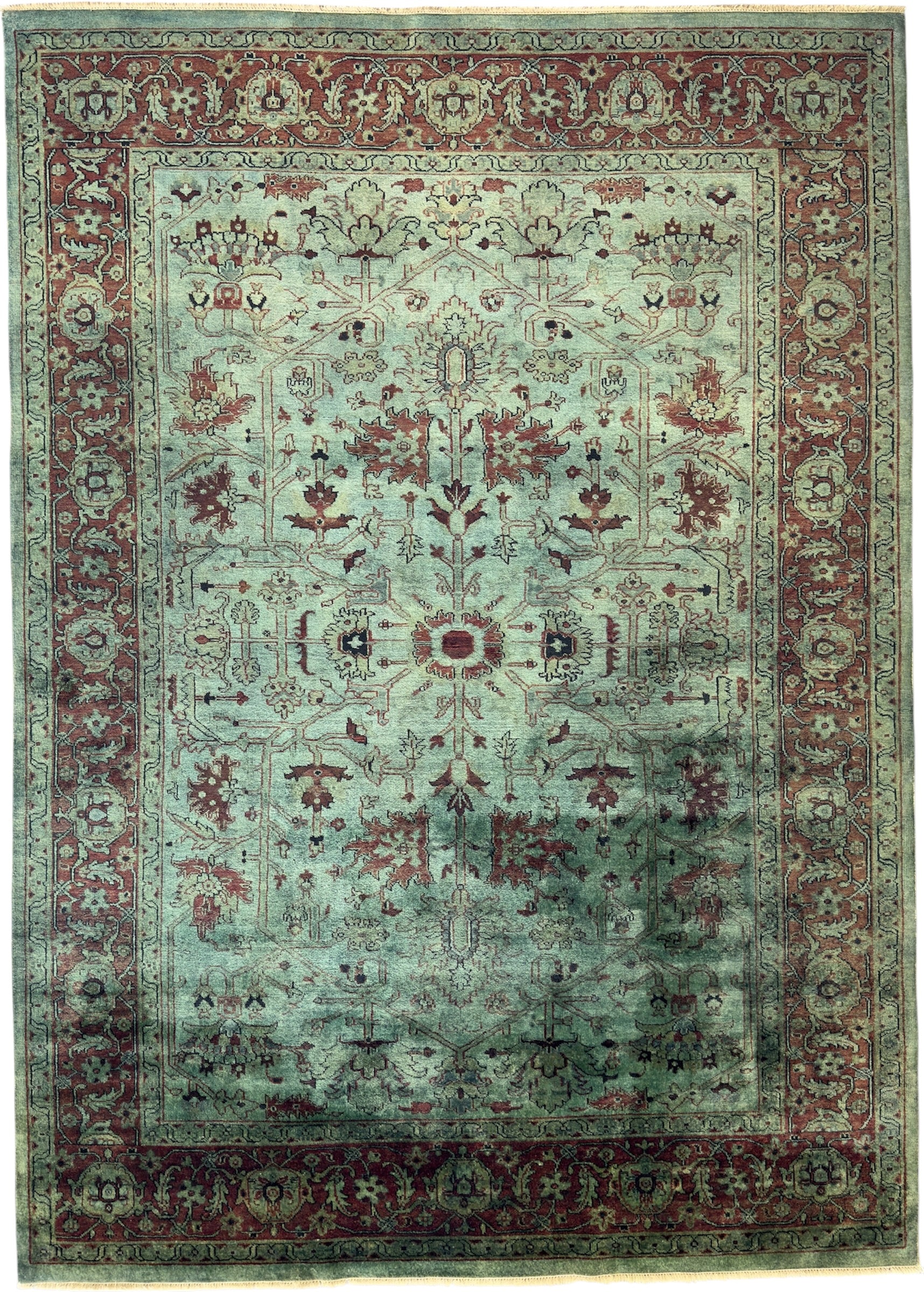 4253 - Overdye Hand-Knotted Wool Rug