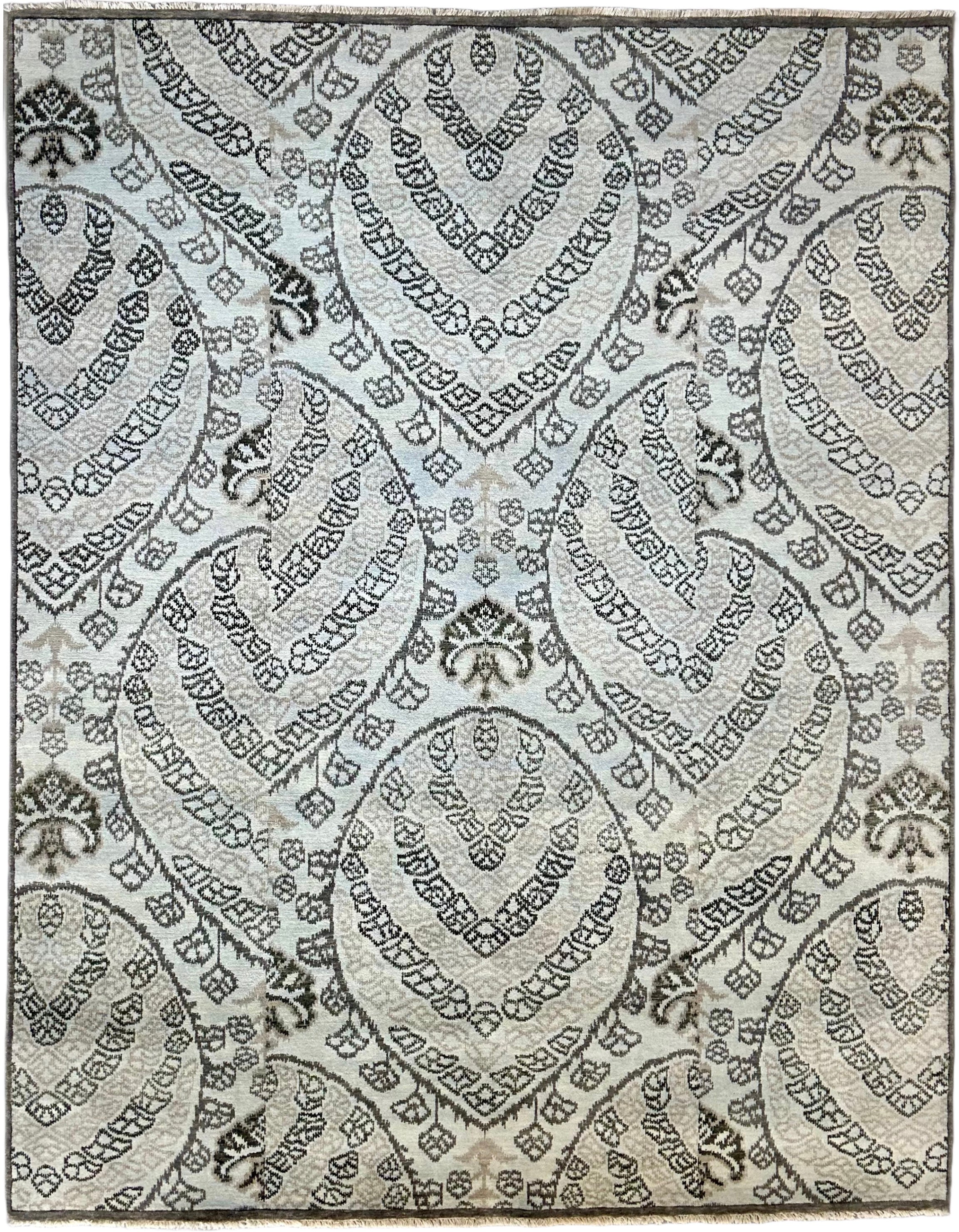 5664 – Modern Hand-Knotted Wool Rug