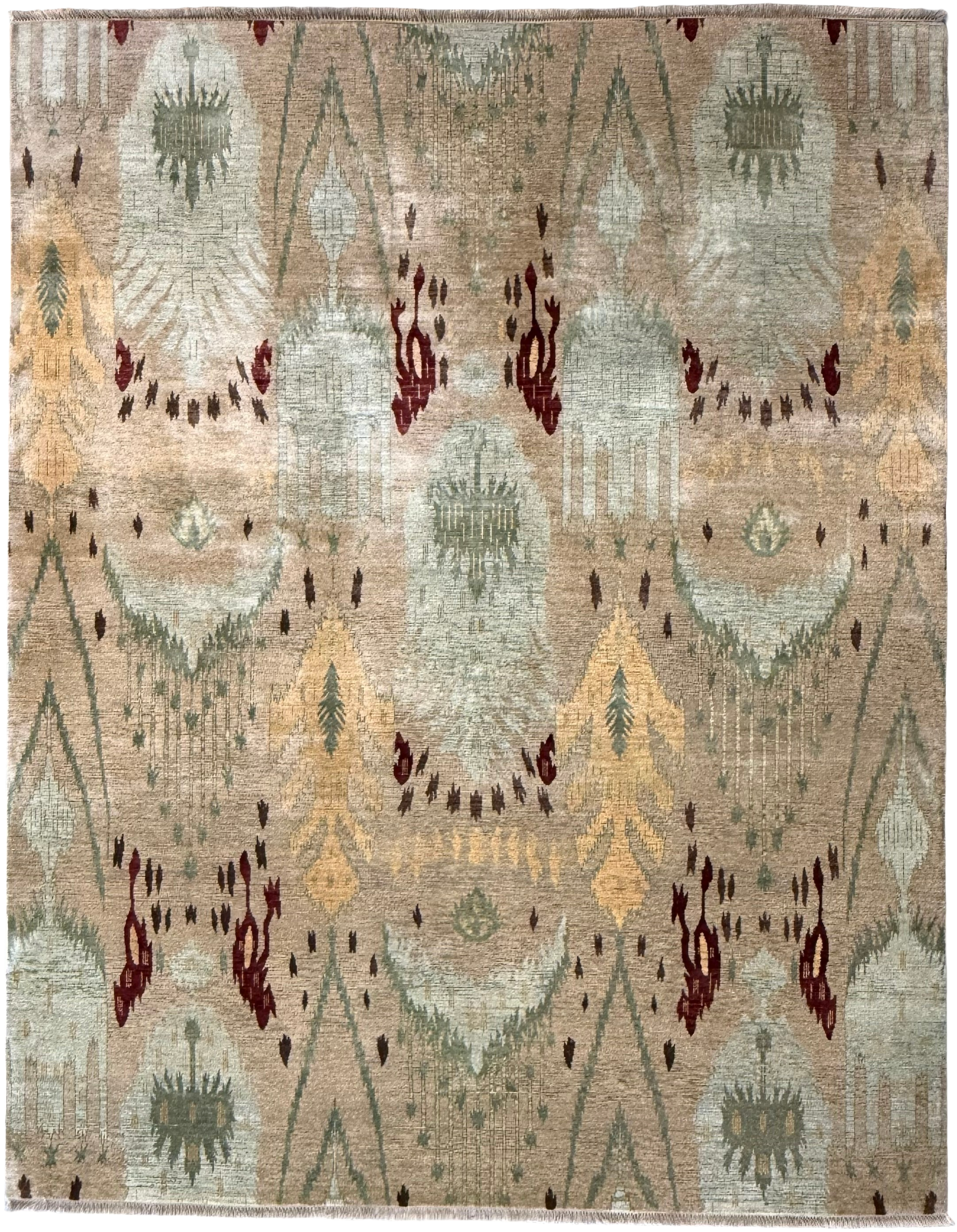 3823 - Designer Hand-Knotted Wool Rug