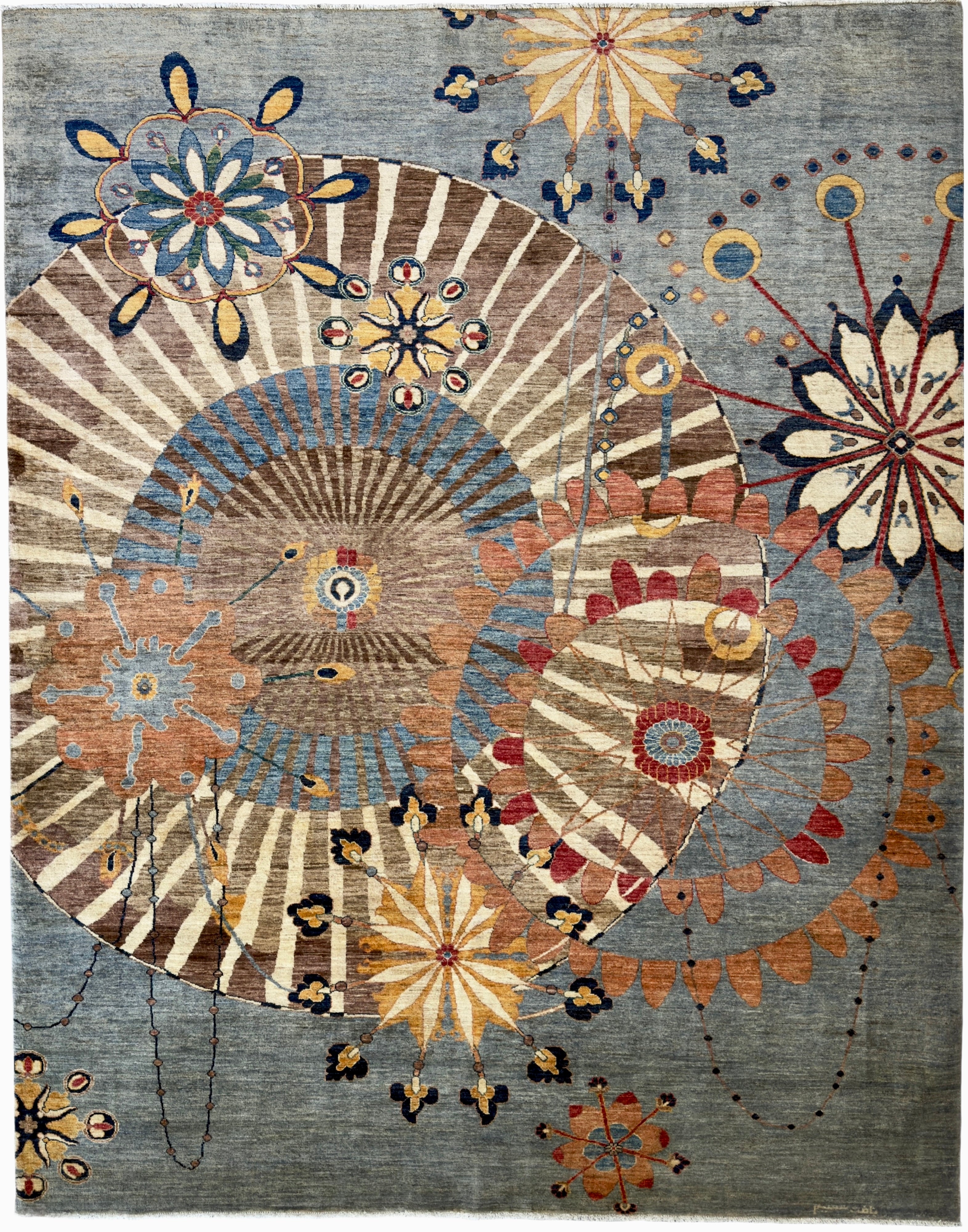 10737– Designer Hand-Knotted Rug