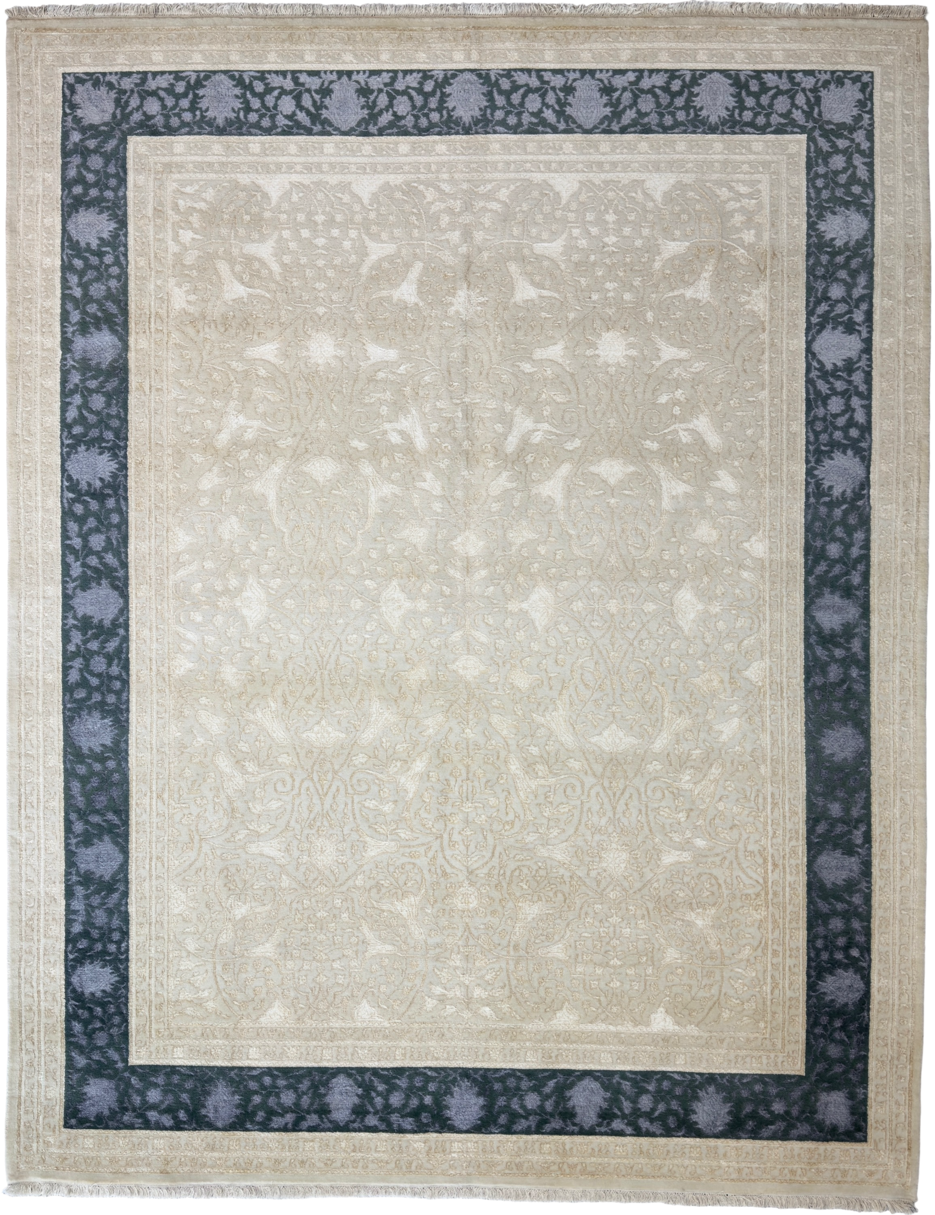 7678 - Jaipur Hand-Knotted Wool & Silk Rug