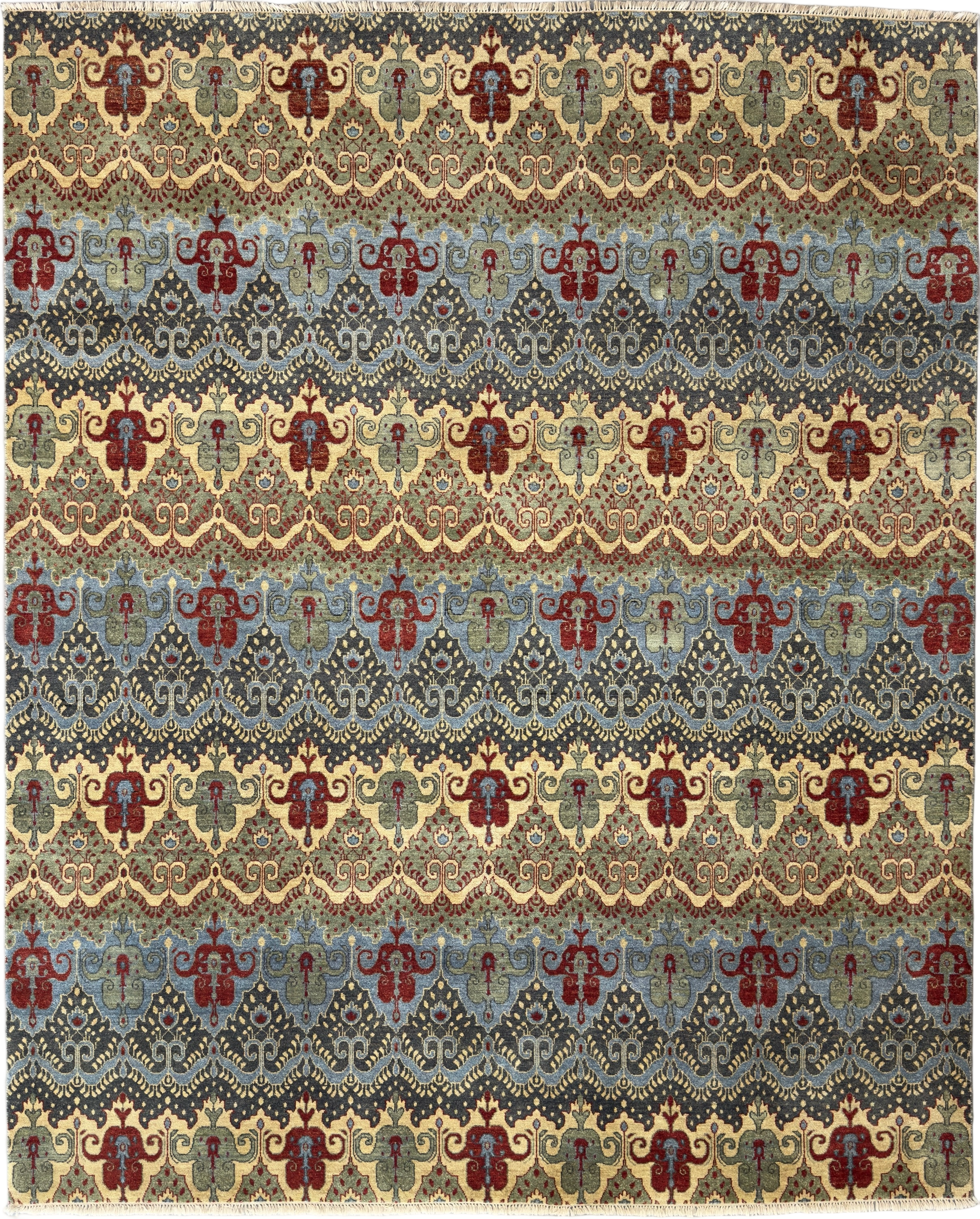 2846  – Designer Hard-Twist Hand-Knotted Wool Rug