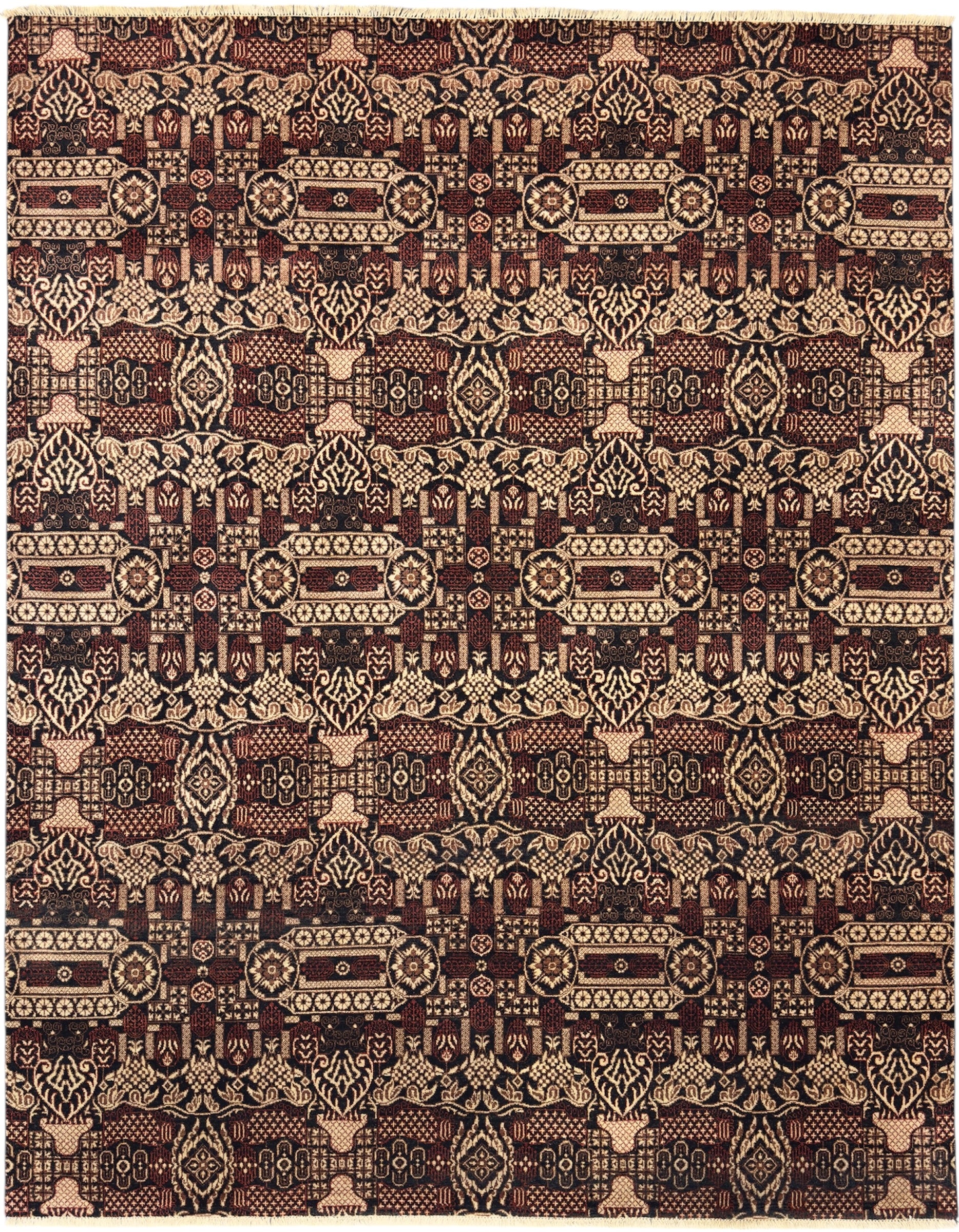4456 - Hardtwist Hand-Knotted Wool Rug