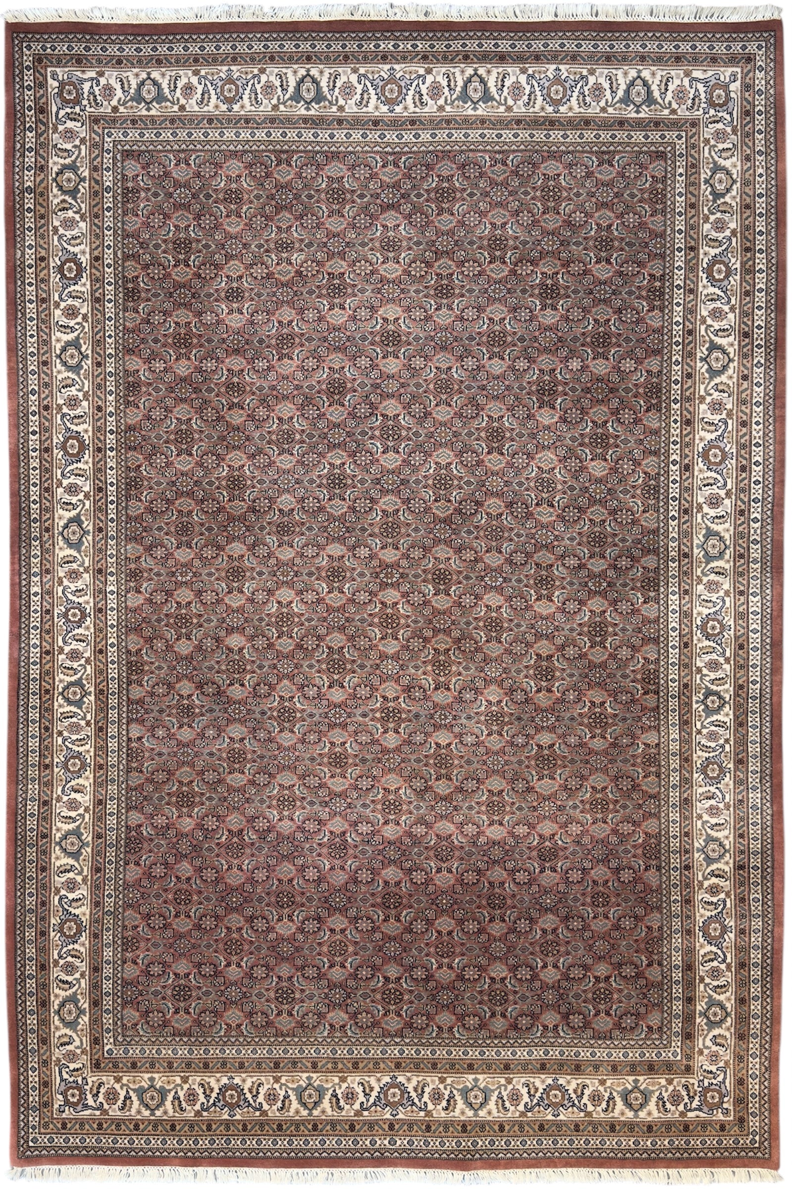 1870 - Tabriz Hand-Knotted Wool Rug