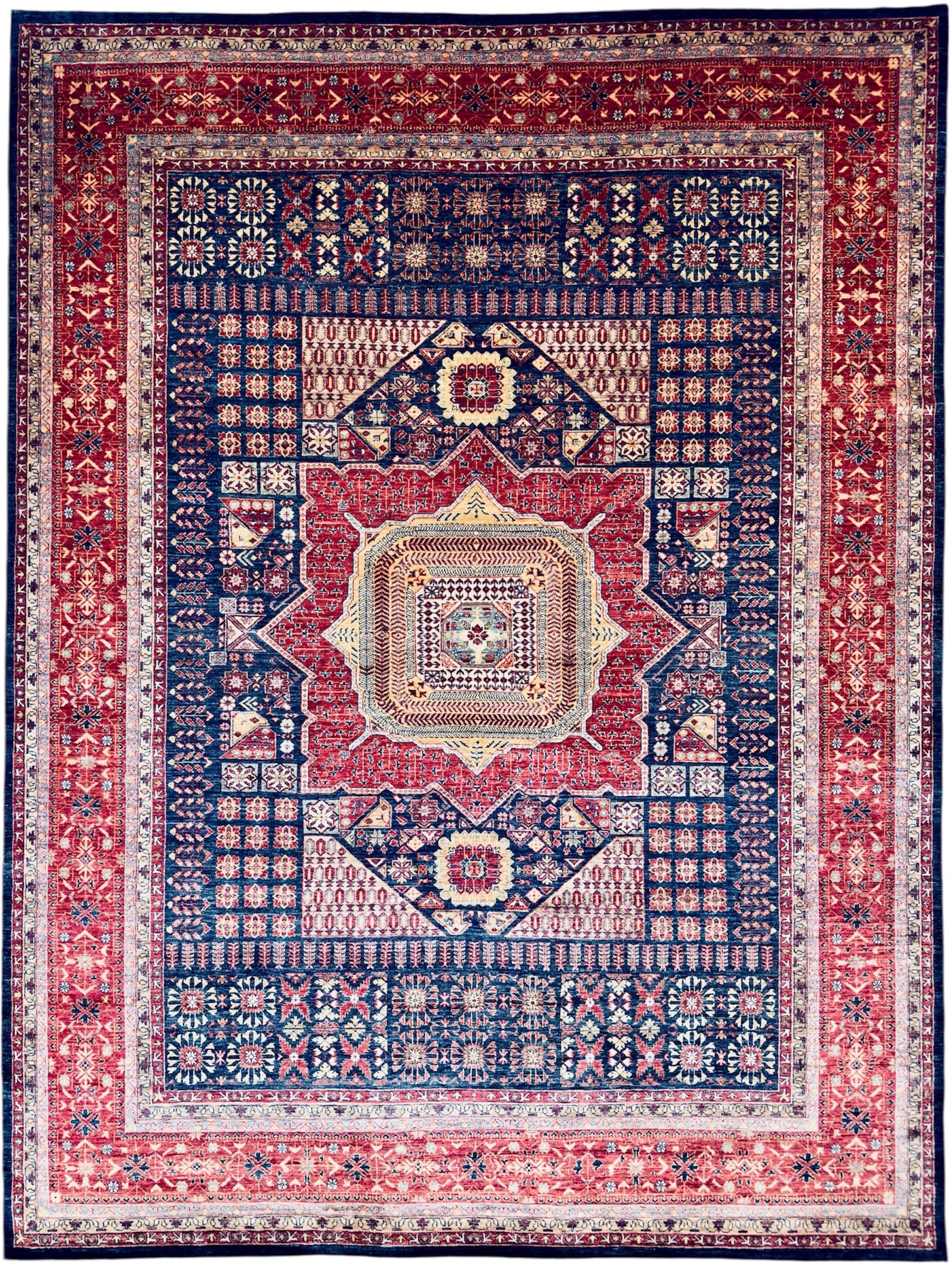 Afghan Hand-Knotted Wool Rug