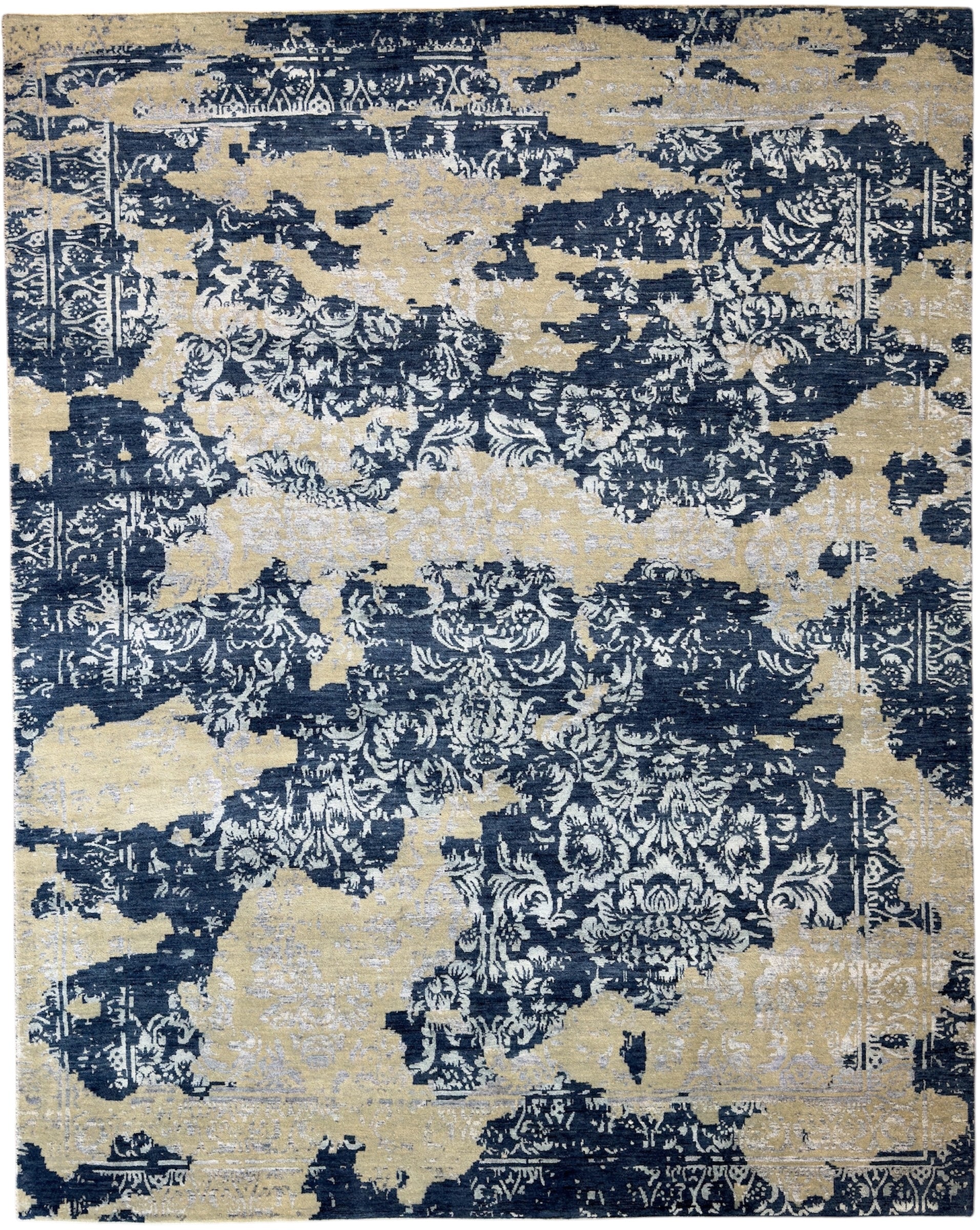 4758 - Designer Hand-Knotted Wool Rug